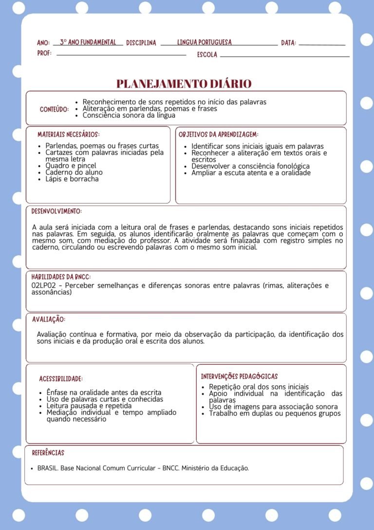 AMOSTRA - 3º ANO - FUNDAMENTAL 1-3