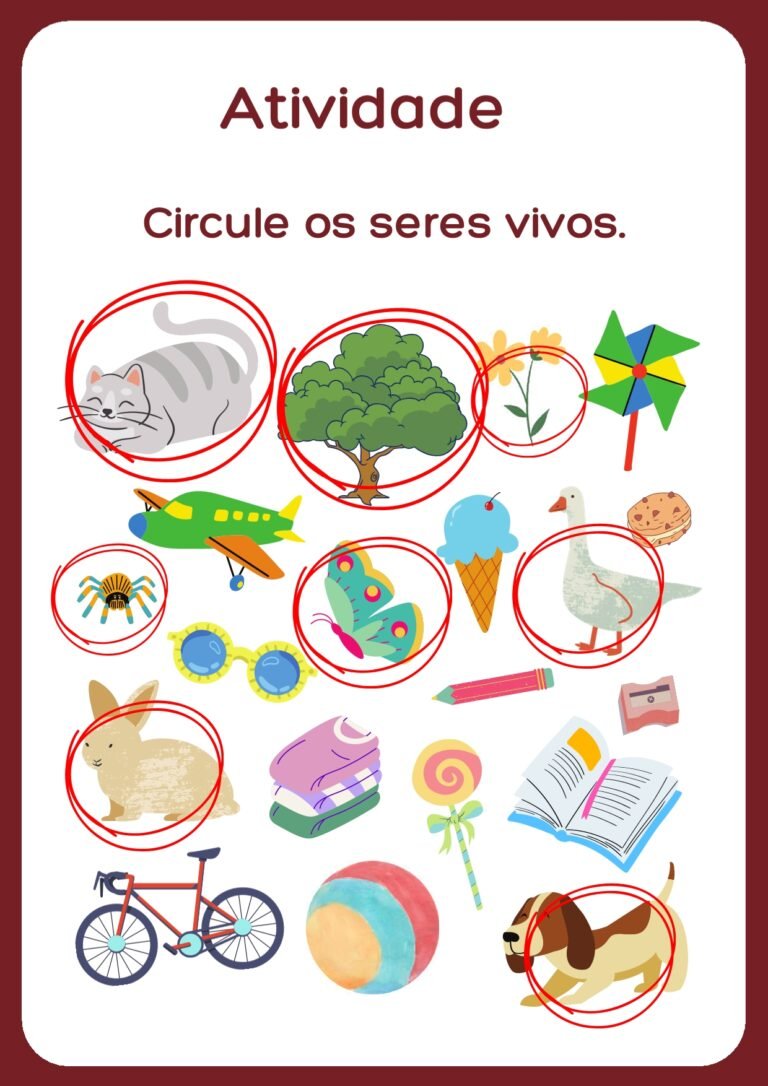ATIVIDADES COM RESPOSTAS PARA 1º ANO DO ENSINO FUNDAMENTAL 1