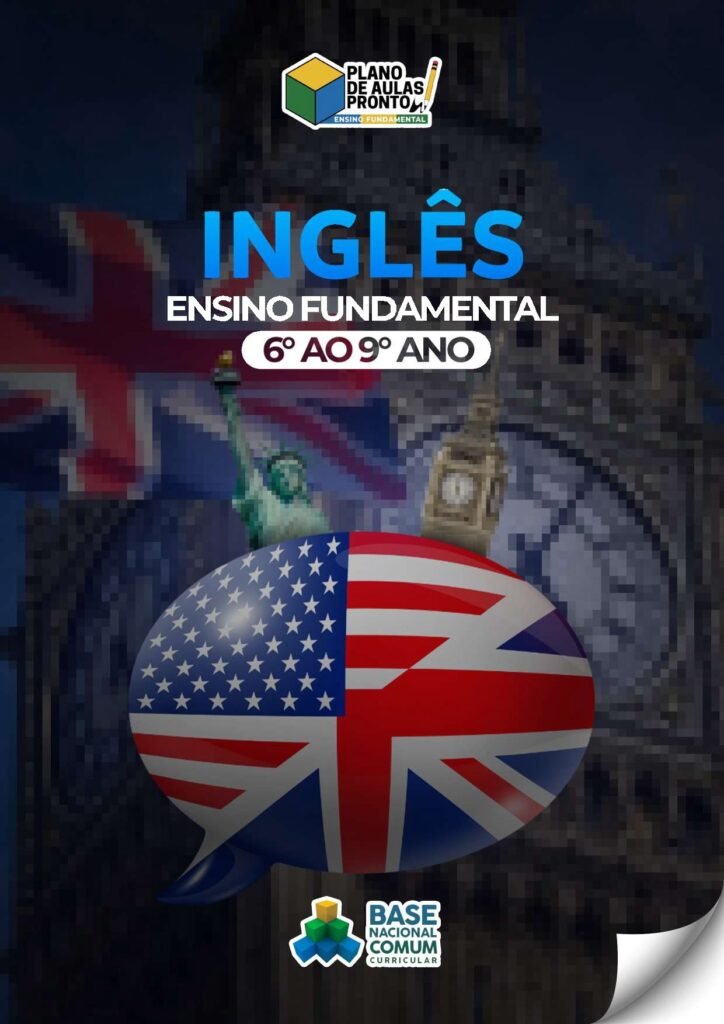 Conteúdos de Inglês do 6º ao 9º ano abordados nessas atividades e planejamentos de aula: Verbo To Be, Present Simple, Present Continuous, Simple Past, Present Perfect, Future Tenses, Modal Verbs, Prepositions, Vocabulary, Seasons and Weather, Technology, Health, Environment, Reading, Writing, Speaking, Listening, Interpretação de Textos, BNCC e muito mais.