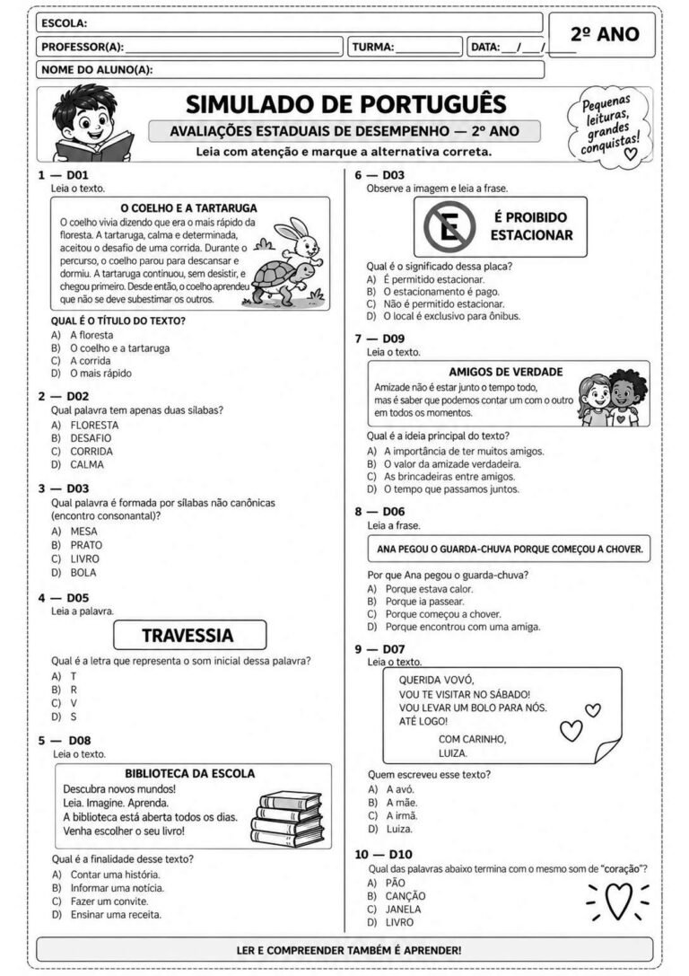 ATIVIDADES PARA SARESP